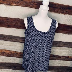 Tommy Hilfiger Navy Blue Print Sleeveless Top